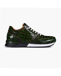 Armos - Croc-Print Leather Sneaker - Lyst