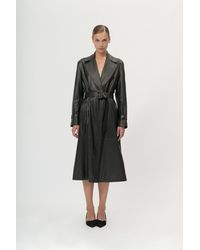 Arrita Studio - Leather Trench Coat - Lyst