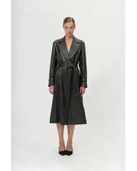 Arrita Studio - Leather Trench Coat - Lyst