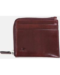 Il Bussetto Small Zip Wallet (leather) - Bordeaux Red - Multicolour