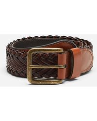 Brown Dents Mens Suede Belt