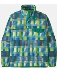 Patagonia - Lw Synch Snap-T Pullover Fleece (Painted Lines) - Lyst