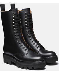 Grenson Suede Buffy Pull On Boot in Black | Lyst