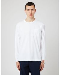 Battenwear Team Long Sleeve Pocket T-shirt (5.5 Oz.) - White