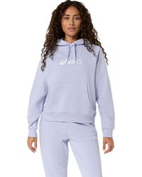 Asics - Logo Fleece Pullover Hoodie - Lyst