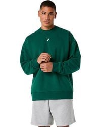 Asics - Fleece Crew-Neck Top Relaxed - Lyst