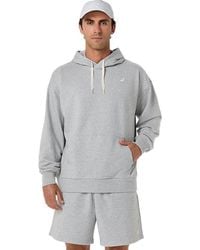 Asics - French Terry Relaxed Pullover Hoodie - Lyst