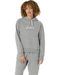 Asics - Logo Fleece Pullover Hoodie - Lyst