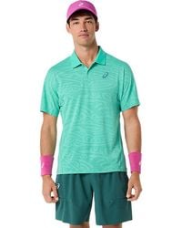 Asics - Match Jacquard Polo Ss Top - Lyst