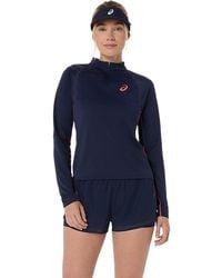 Asics - Match 1/2 Zip Ls Top - Lyst