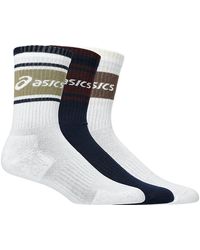 Asics - 3 Pack Logo Crew Sock - Lyst