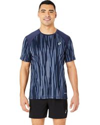 Asics - Road All Over Print Ss Top - Lyst