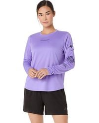 Asics - Fujitrail Logo Ls Top - Lyst