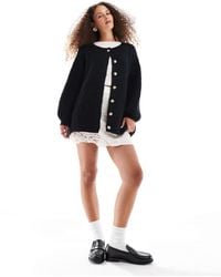 Vrg Grl - Penelope Fluffy Longline Cardigan - Lyst