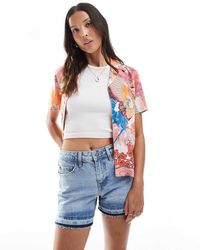 Superdry - Mid Rise Cut Off Shorts - Lyst