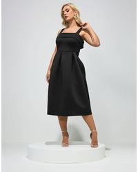 Yours Clothing - Square Neck Midi Skater Dress - Lyst