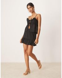 Pimkie - Sequin Detail Ruffle Hem Mini Skirt Co-ord - Lyst