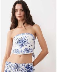 New Look - Co-ord Folk Beach Crop Top - Lyst