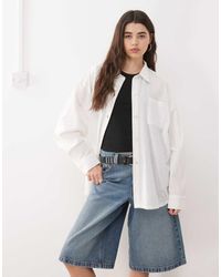 Collusion - Oversized Overhemd Van Linnenmix - Lyst