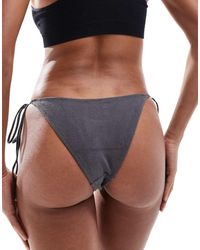 Weekday - River Towelling Side Tie Bikini Bottom - Lyst