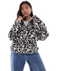 ONLY - Half Zip Fleece Sweat - Lyst