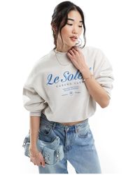 Abercrombie & Fitch - Chest Embriodery And Print Sweatshirt - Lyst