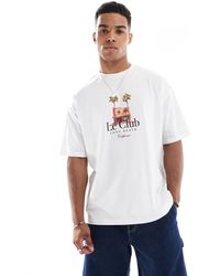 ASOS - Oversized T-shirt With Palm Tree Graphic - Lyst