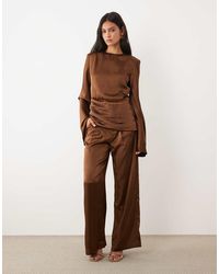JW PEI - Exclusive Satin Wide Leg Pants - Lyst