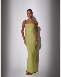 South Beach - Bead Strap Detail Frill Bodycon Maxi Dress - Lyst