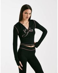 I.AM.GIA - Blare Logo Contrast Stitch Zip Through Hoodie Co-Ord - Lyst