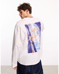 Collusion - T-shirt style skateur à manches longues avec motif sur le devant et dans le dos - Lyst