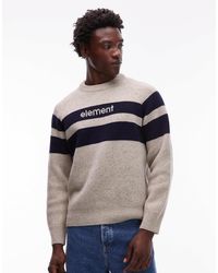 Element - Pull en laine mélangée à logo style années 2000 - beige - Lyst