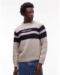 Element - Pull en laine mélangée à logo style années 2000 - beige - Lyst