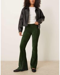 Free People - Penny Pull On Velvet Flare Trousers - Lyst