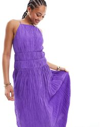 & Other Stories - Sleeveless Midi Dress With Ruched And Pleat Detail - Lyst
