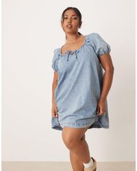 ASOS - Asos design curve – mini-jeanskleid - Lyst