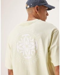 SELECTED - Camiseta Verde Claro Extragrande Con Estampado Circular En La Espalda De - Lyst