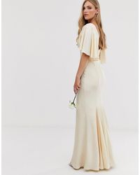 ASOS V Back Satin Wedding Dress - White