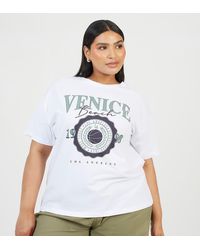 Brave Soul - Curve Graphic Print Oversized T-Shirt - Lyst