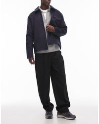 TOPMAN - Broek Met Wijde Pijpen En Elastische Taille - Lyst