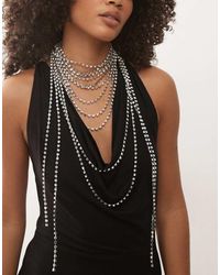 Reclaimed (vintage) - Collar De Varias Hileras Con Cadenas De Strass De Edición Limitada De - Lyst