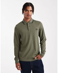 Fred Perry - Long Sleeve Tipped Polo Shirt - Lyst