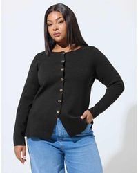 Yours Clothing - Long Sleeve Button Top - Lyst