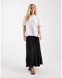 Vero Moda - Satin Bias Midi Skirt - Lyst