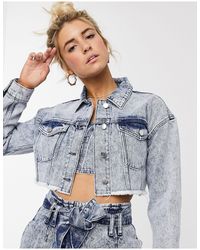 asos cropped denim jacket
