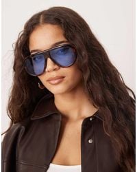 ASOS - Aviator Sunglasses With Metal Arms - Lyst