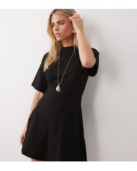 ASOS - Asos Design Petite Cinched Seam Detail Mini Dress - Lyst