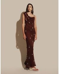 ASOS - Embellished Crochet Maxi Dress With Drop Pearls - Lyst