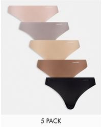Calvin Klein - 5 Pack Invisible Micro Thong - Lyst