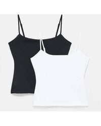 Pull&Bear - Set Van 2 Tops Met Smalle Bandjes - Lyst